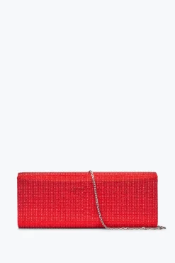 Clutch|Clutch^Rene Caovilla Clutch Zafira Rossa Con Cristalli All-Over Rosso