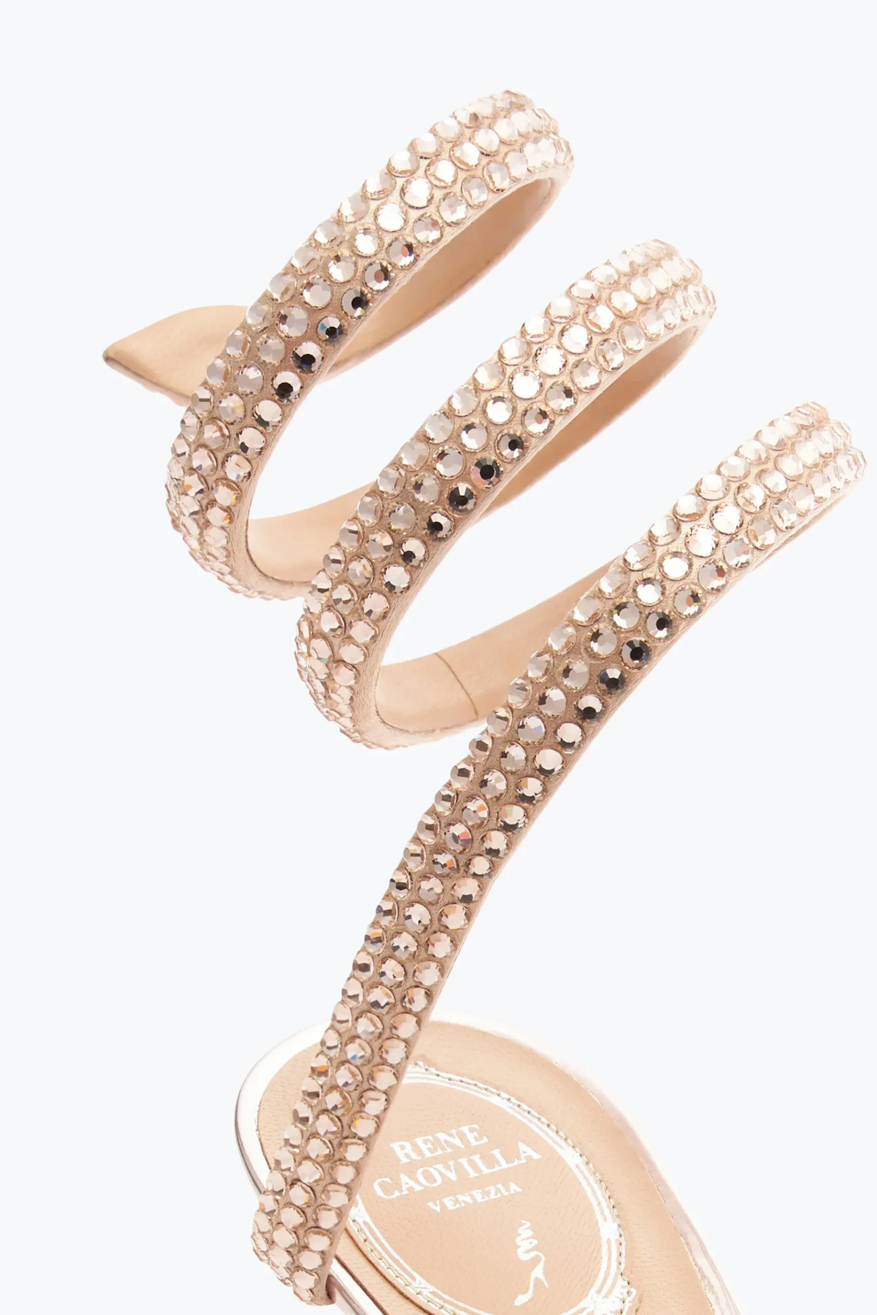 Décolleté^Rene Caovilla Décolleté Cleo Con Cristalli 50 Oro rosa