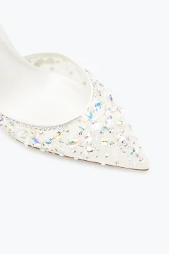 Collezione Sposa|Icone^Rene Caovilla Décolleté Gioiello Bianca Chandelier 75 Bianco