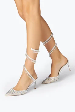 Collezione Sposa|Icone^Rene Caovilla Décolleté Gioiello Bianca Chandelier 75 Bianco