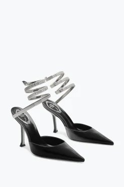 Décolleté^Rene Caovilla Décolleté Juniper Nera E Argento 105 Nero