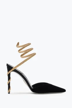 Icone|Décolleté^Rene Caovilla Décolleté Margot Nera E Oro 105 Nero