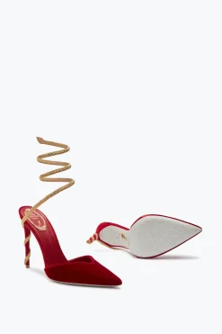 Icone|Décolleté^Rene Caovilla Décolleté Margot E Oro 105 Rosso