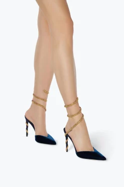 Icone|Décolleté^Rene Caovilla Décolleté Slingback Margot Notte 105 Blu