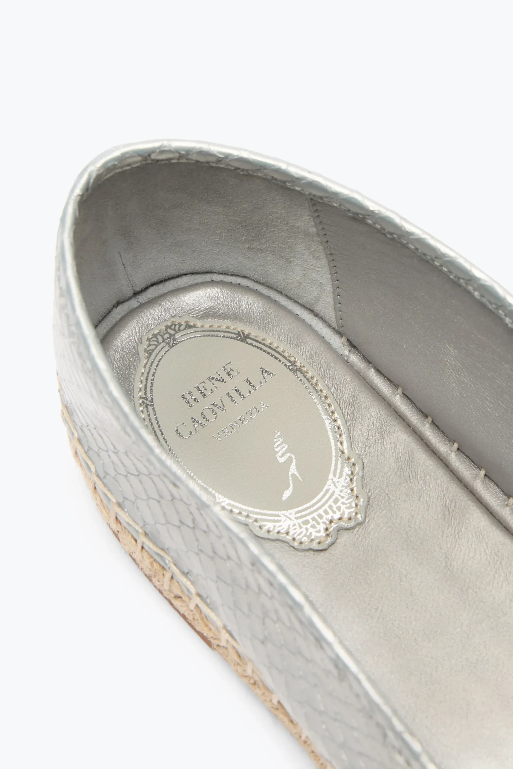 Ballerine E Mocassini^Rene Caovilla ESPADRILLAS EDEN IN AYERS CON CRISTALLI 10 Avorio