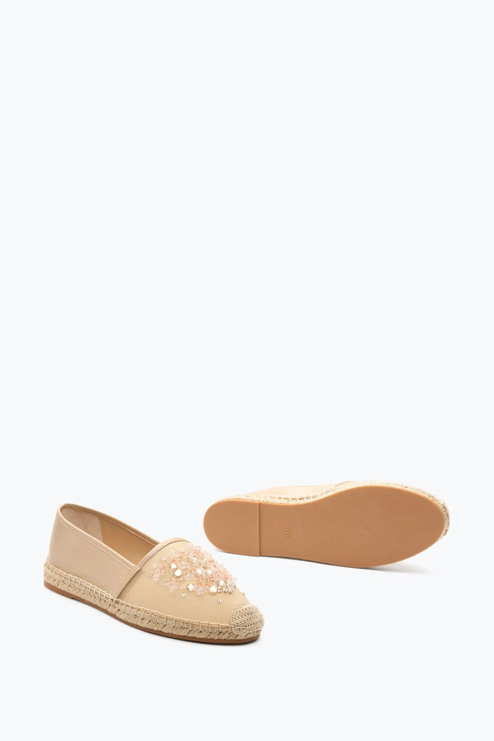 Ballerine E Mocassini^Rene Caovilla ESPADRILLAS EDEN CON CRISTALLI 10 Nude