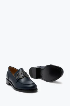 Ballerine E Mocassini^Rene Caovilla Mocassino Morgana Con Cristalli Nero Matt 20 Blu