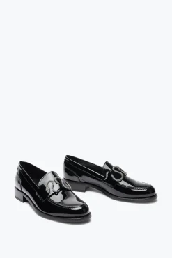 Ballerine E Mocassini^Rene Caovilla Mocassino Morgana In Vernice Con Cristalli 20 Nero