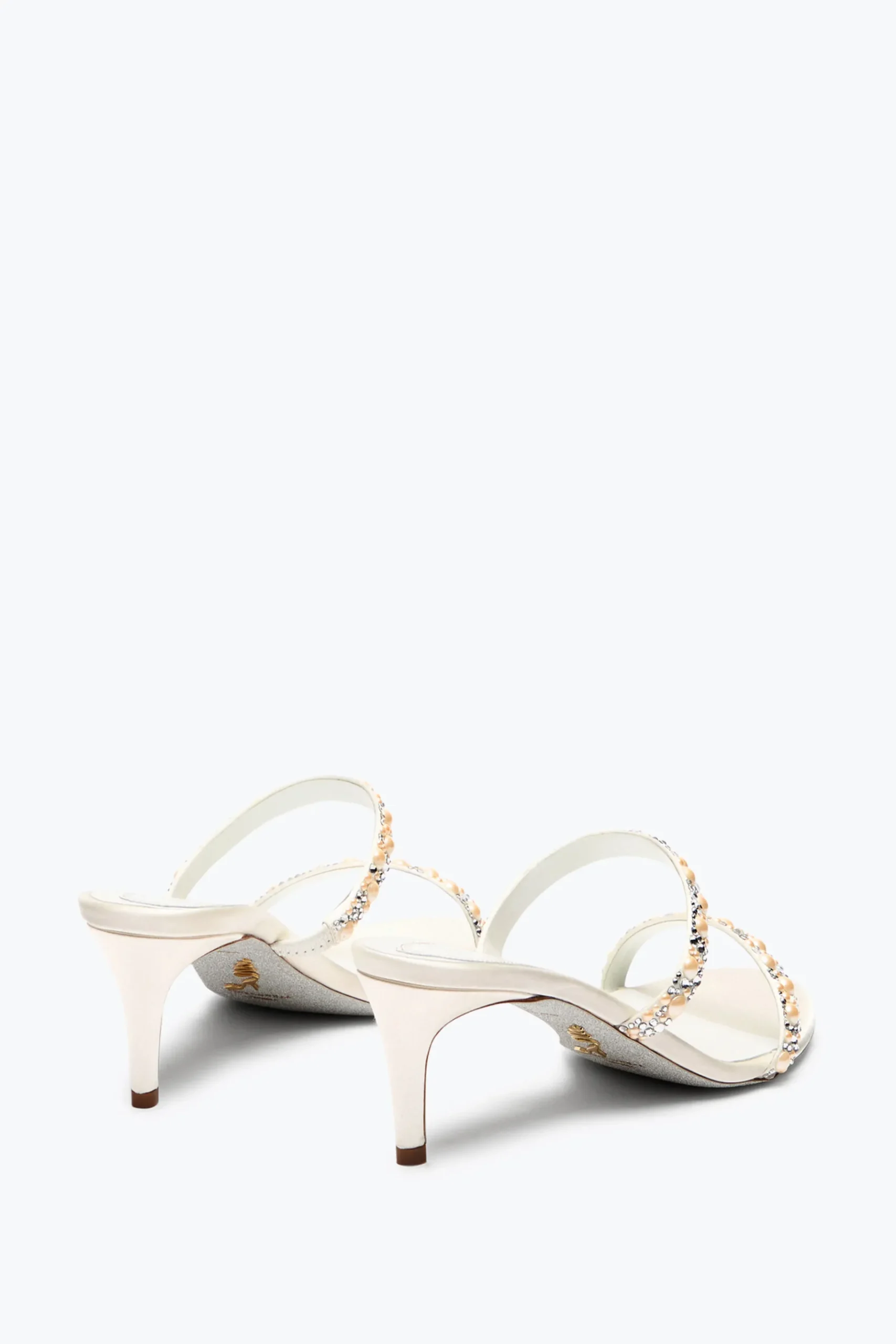Collezione Sposa|Mule^Rene Caovilla MULE PEARL BIANCA 60 Bianco