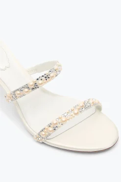 Collezione Sposa|Mule^Rene Caovilla MULE PEARL BIANCA 60 Bianco