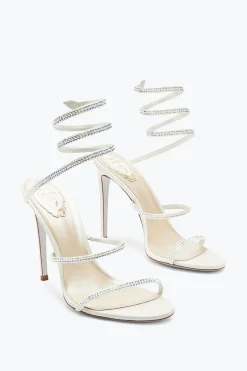 Collezione Sposa|Icone^Rene Caovilla Sandali Eleganti Bianchi Cleo Bianco
