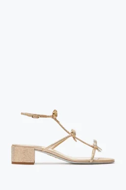 Sandali^Rene Caovilla Sandalo Caterina Con Cristalli 35 Beige
