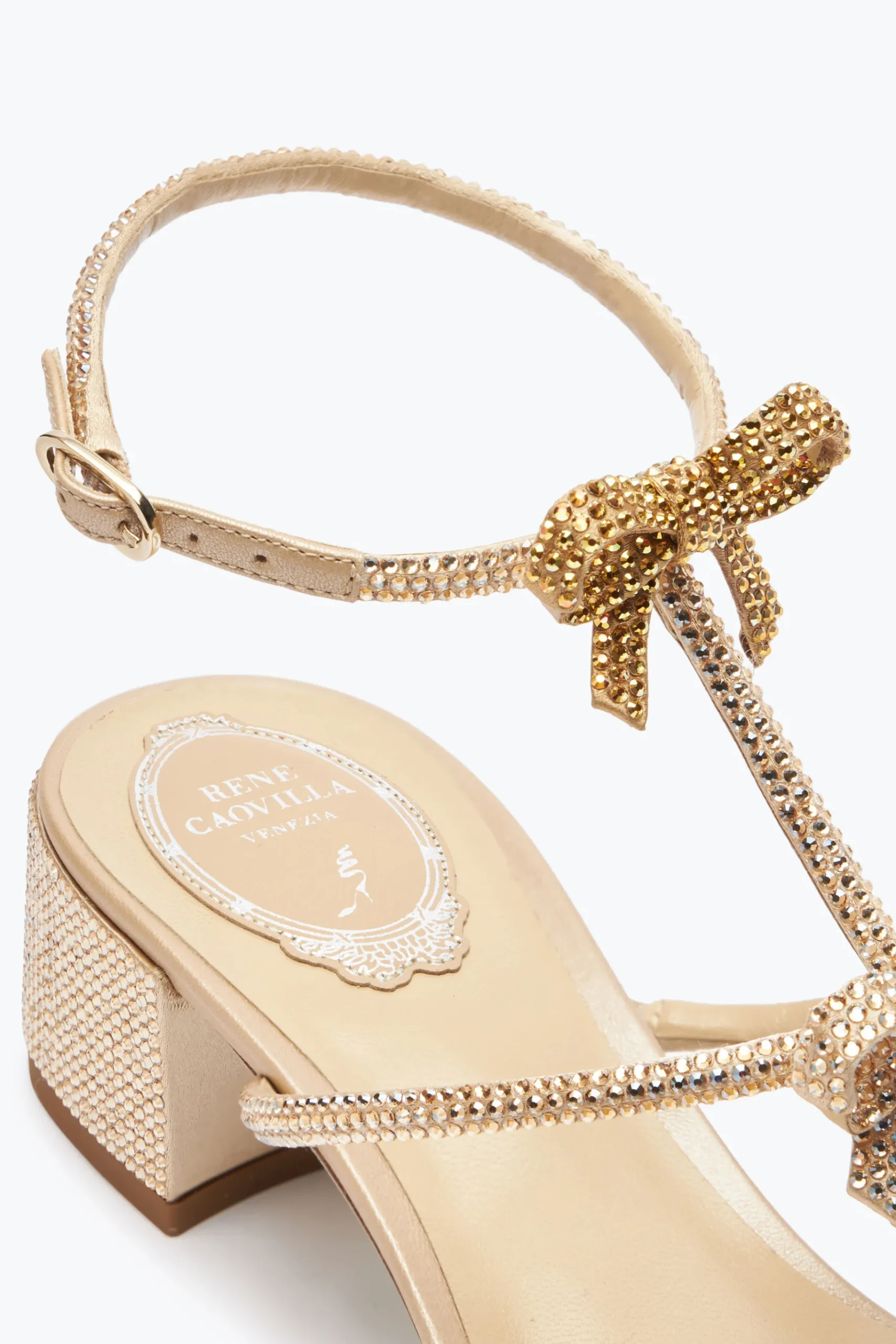Sandali^Rene Caovilla Sandalo Caterina Con Cristalli 35 Beige