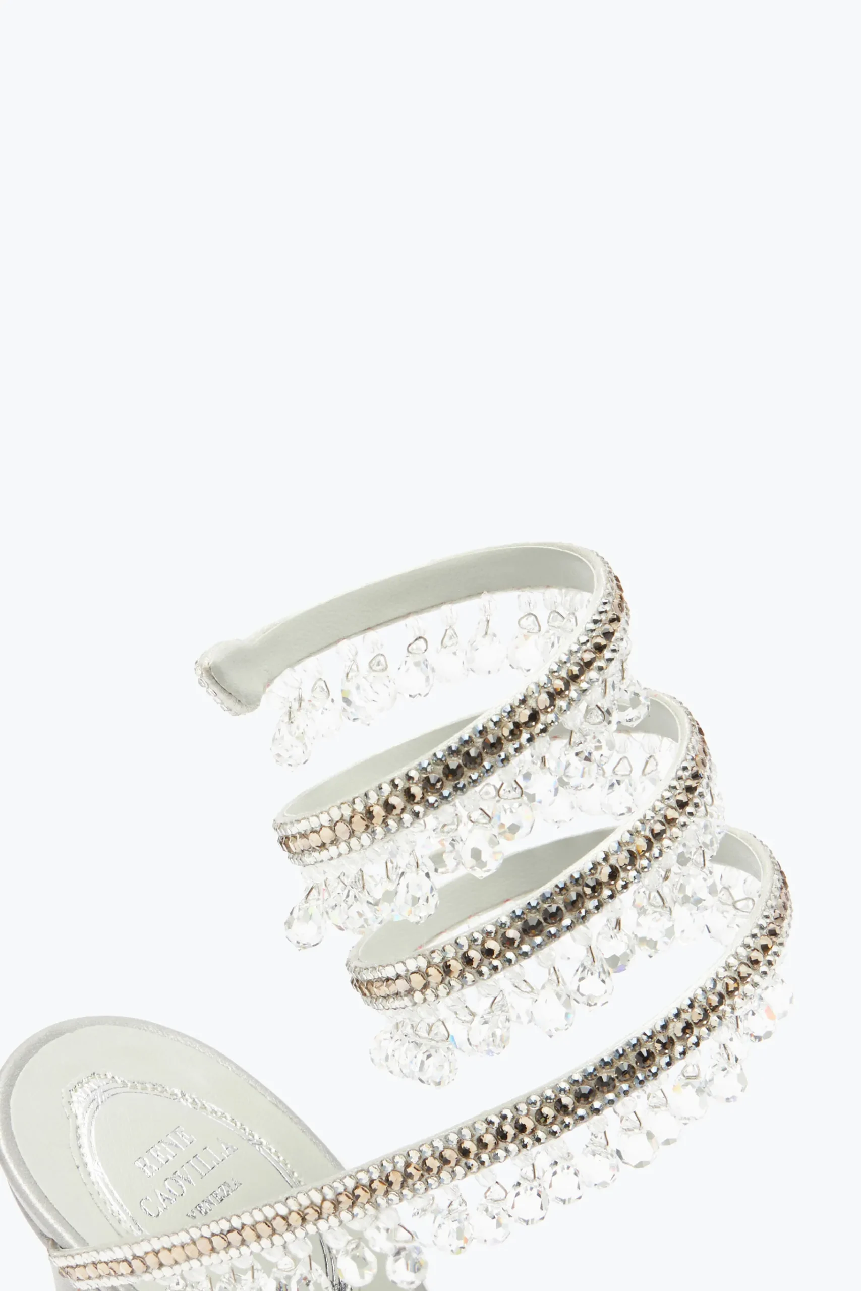 Clutch|Icone^Rene Caovilla Sandalo Chandelier 105 Argento