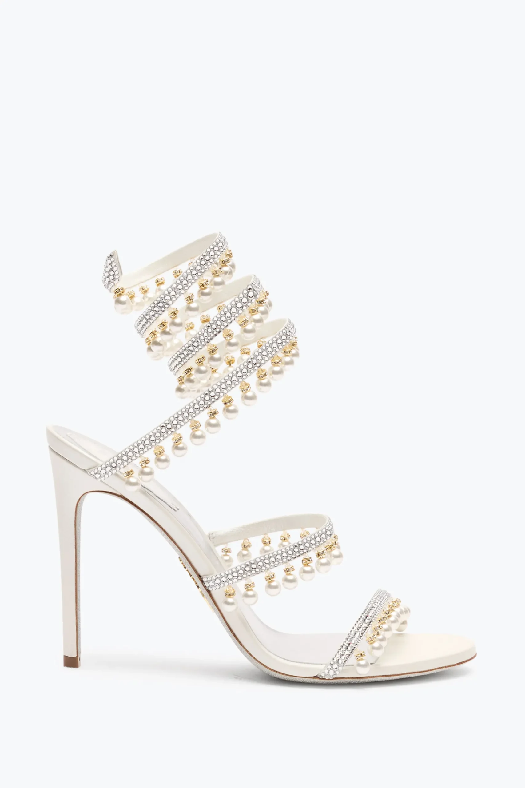 Collezione Sposa|Sandali^Rene Caovilla SANDALO CHANDELIER CON PERLE 105 Avorio