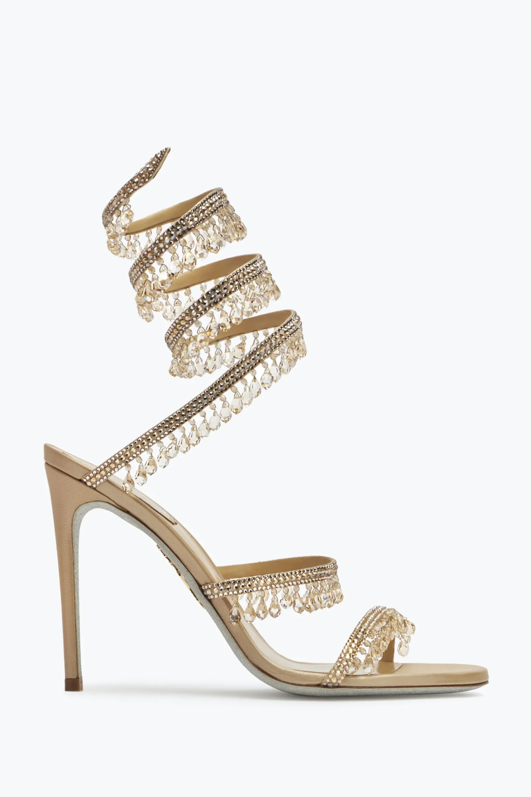 Per Le Invitate|Icone^Rene Caovilla Sandalo Chandelier Con Cristalli 105 Beige