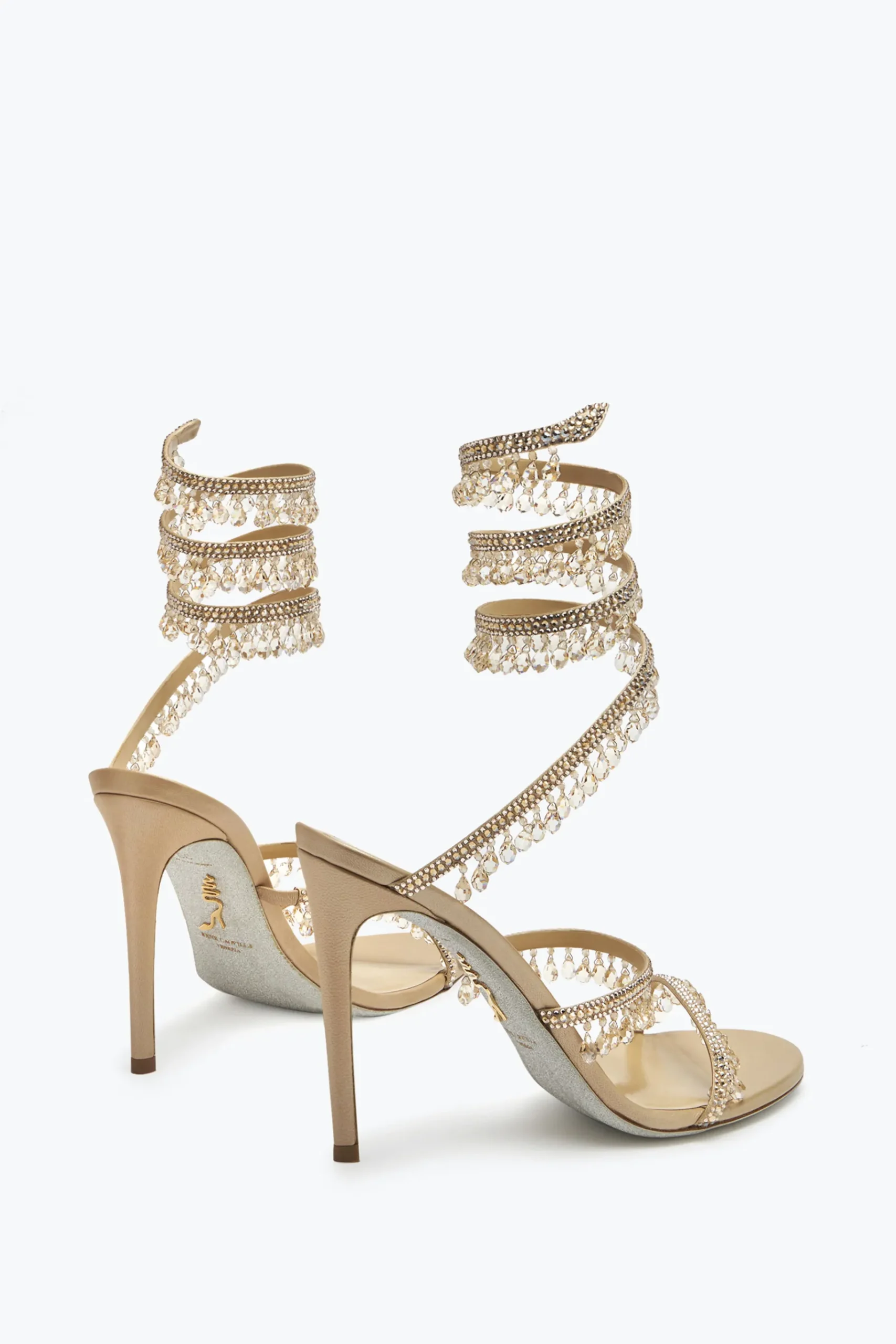 Per Le Invitate|Icone^Rene Caovilla Sandalo Chandelier Con Cristalli 105 Beige