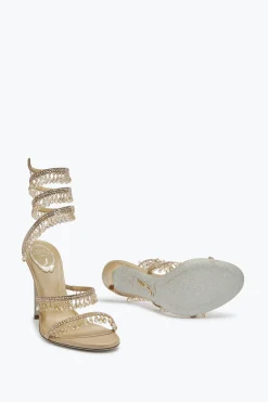 Per Le Invitate|Icone^Rene Caovilla Sandalo Chandelier Con Cristalli 105 Beige