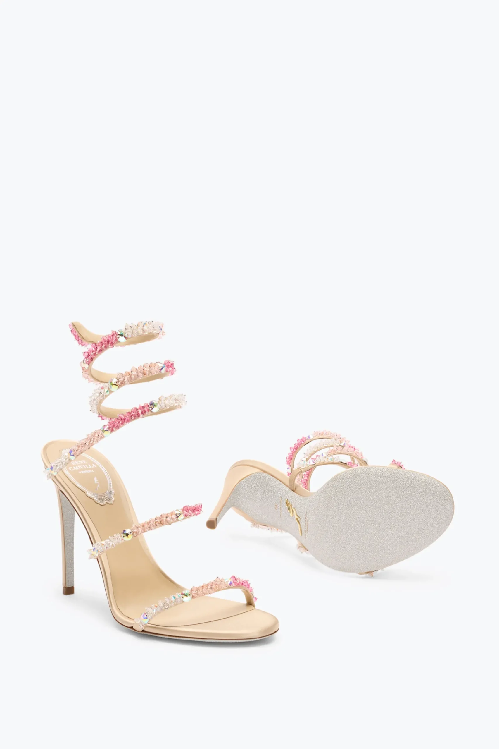 Per Le Damigelle|Sandali^Rene Caovilla SANDALO CINDERELLA BARBIE CON SERPENTE 105 Rosa
