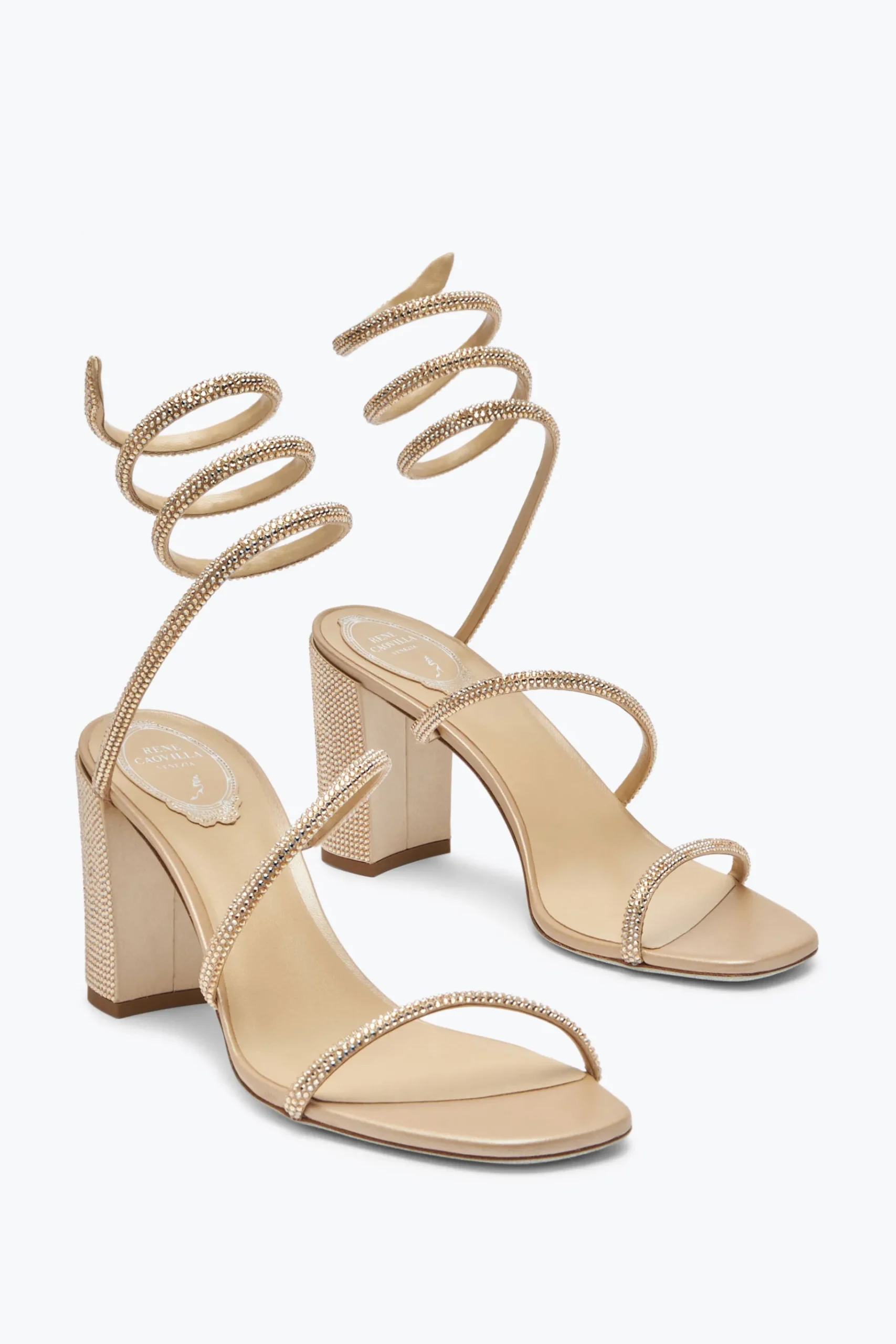 Per Le Invitate|Per Le Damigelle^Rene Caovilla Sandalo Cleo Con Cristalli 80 Beige