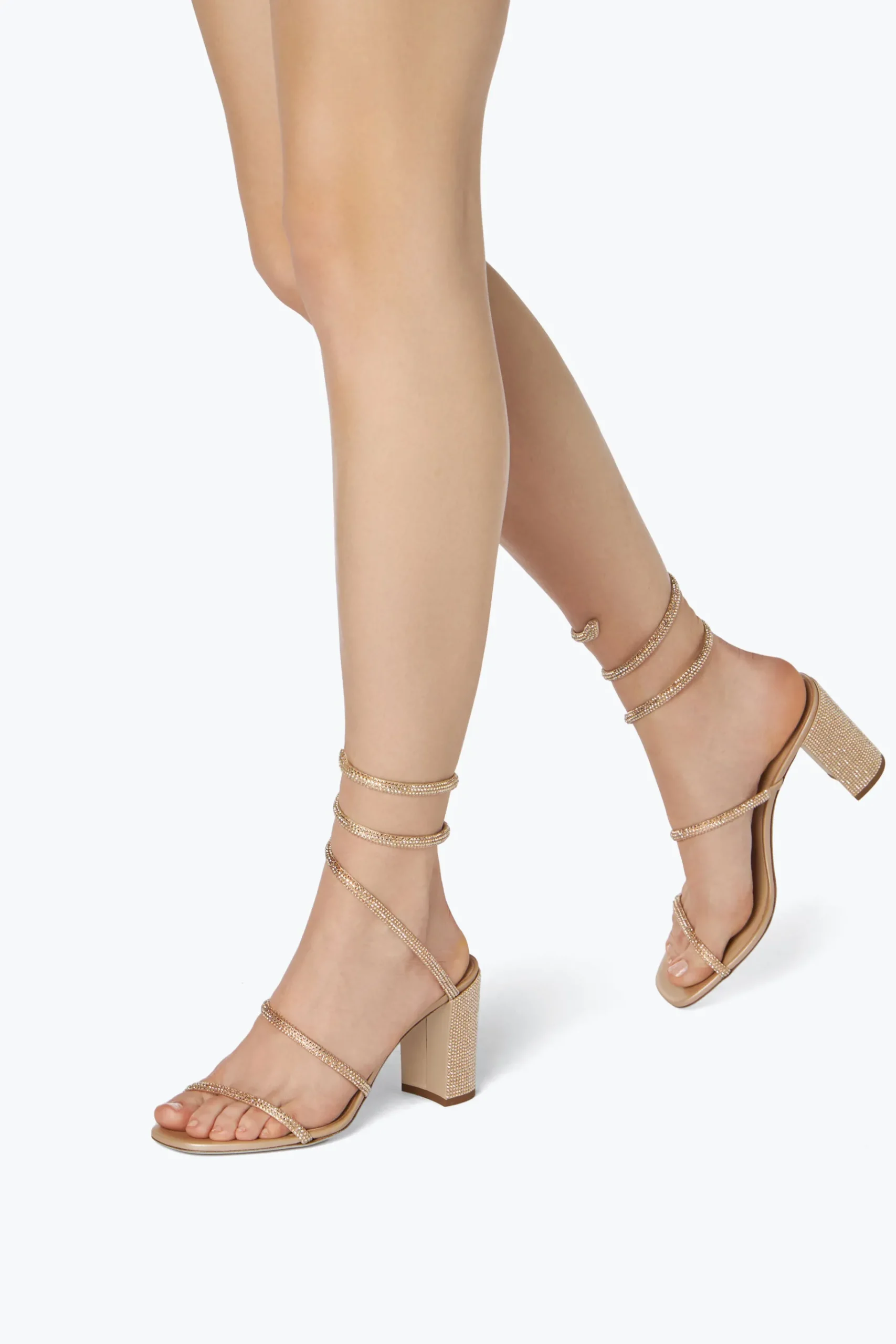 Per Le Invitate|Per Le Damigelle^Rene Caovilla Sandalo Cleo Con Cristalli 80 Beige