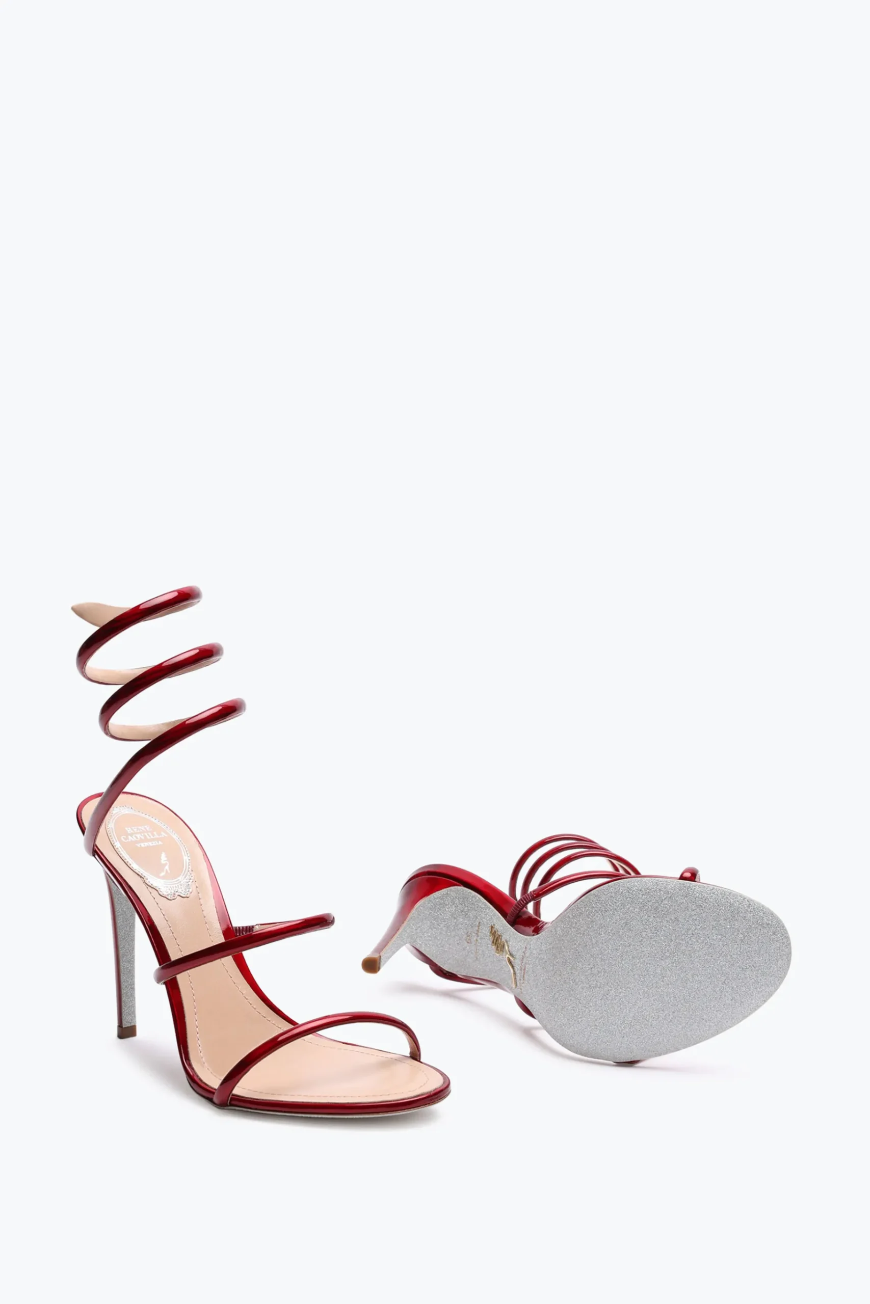 Sandali^Rene Caovilla Sandalo Cleo Metallizzato 105 Rosso