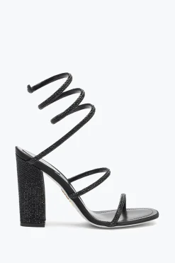 Sandali^Rene Caovilla SANDALO CLEO TOTAL BLACK CON TACCO SOUL 105 Nero