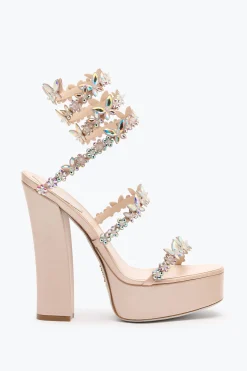 Platform|Sandali^Rene Caovilla SANDALO CON PLATEAU EDEN 140 Nude