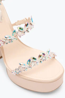 Platform|Sandali^Rene Caovilla SANDALO CON PLATEAU EDEN 140 Nude