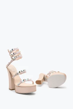 Platform|Sandali^Rene Caovilla SANDALO CON PLATEAU EDEN 140 Nude
