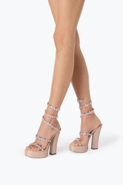 Platform|Sandali^Rene Caovilla SANDALO CON PLATEAU EDEN 140 Nude