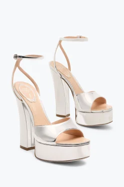Platform|Sandali^Rene Caovilla SANDALO CON PLATEAU HELSA 140 Argento