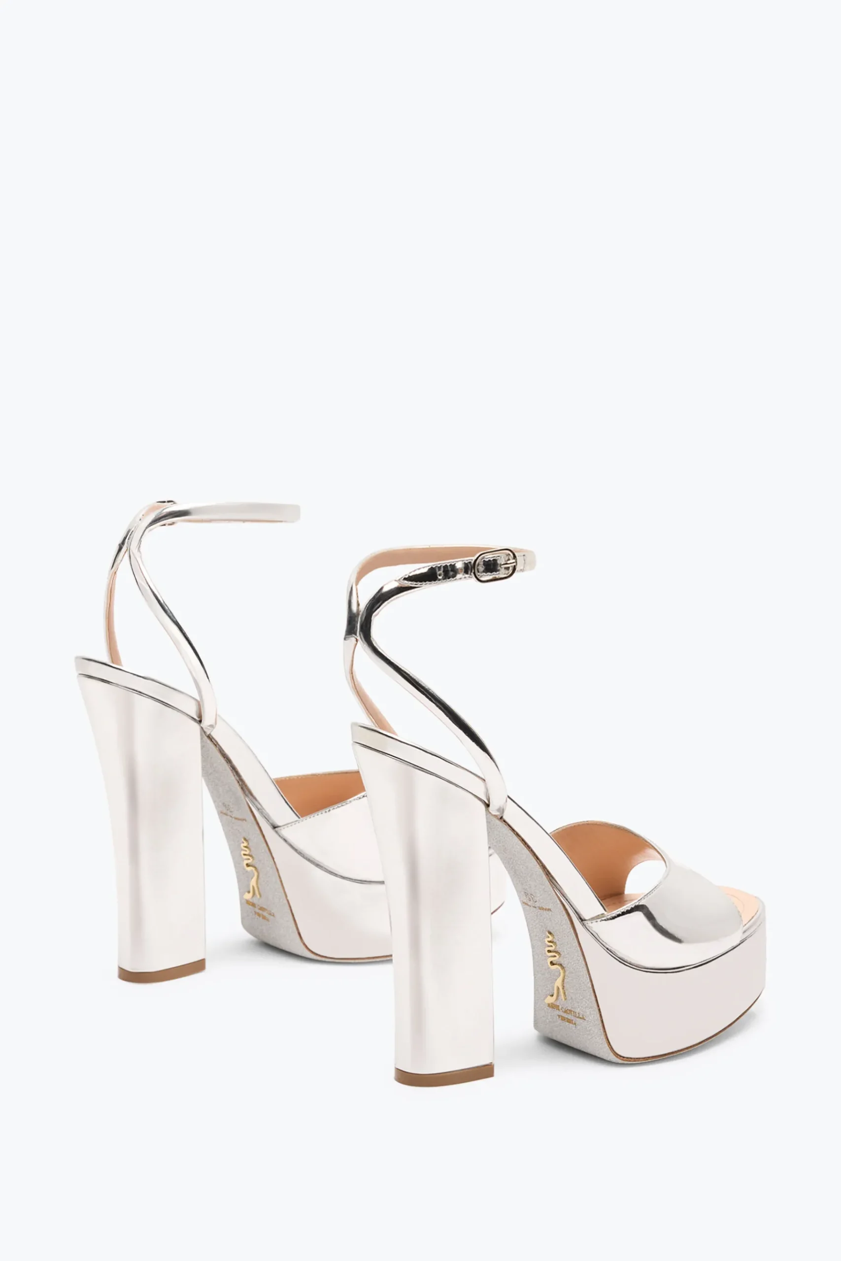 Platform|Sandali^Rene Caovilla SANDALO CON PLATEAU HELSA 140 Argento