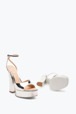 Platform|Sandali^Rene Caovilla SANDALO CON PLATEAU HELSA 140 Argento