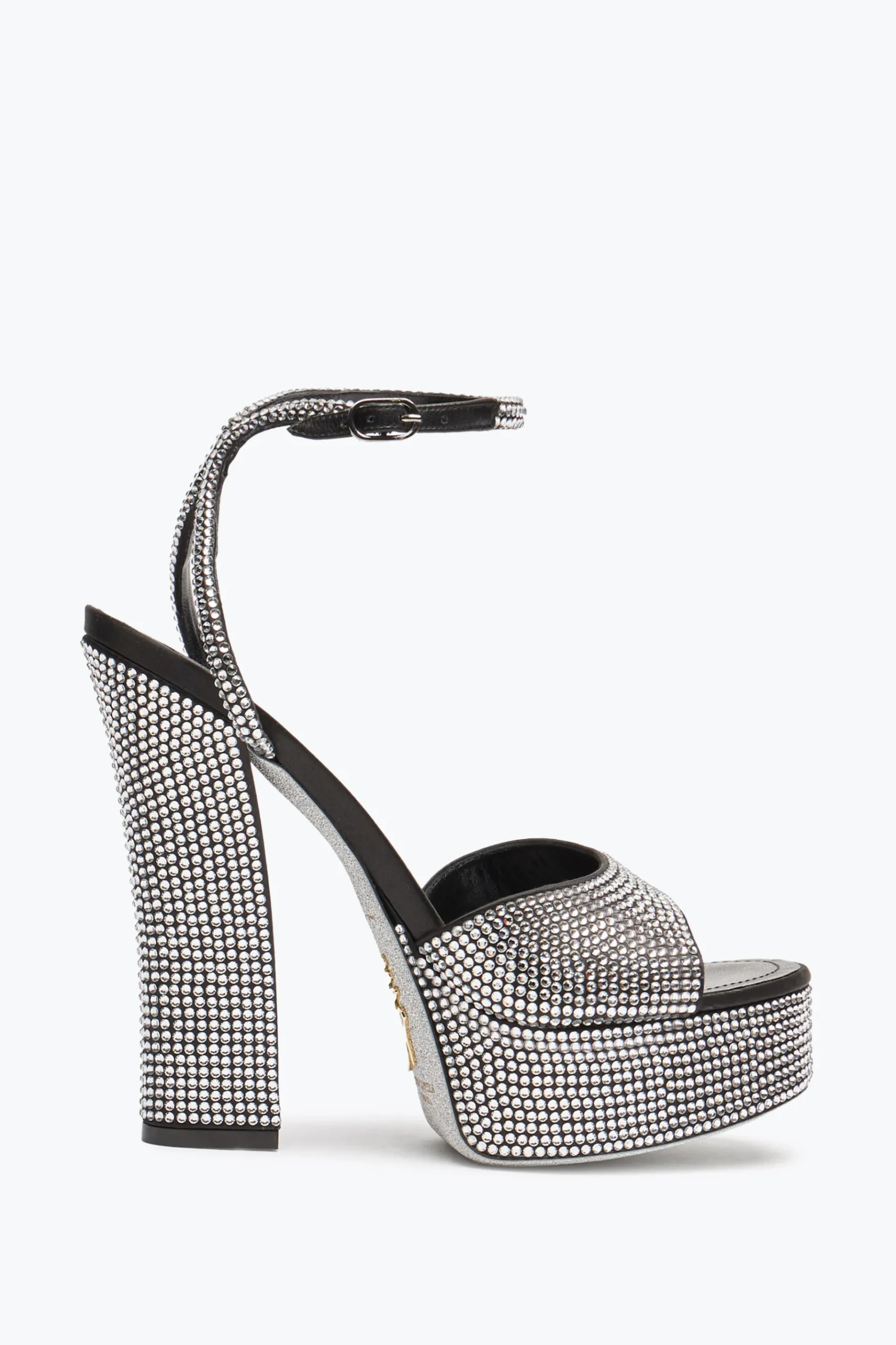 Platform|Sandali^Rene Caovilla SANDALO CON PLATEAU HELSA CON CRISTALLI 140 Nero