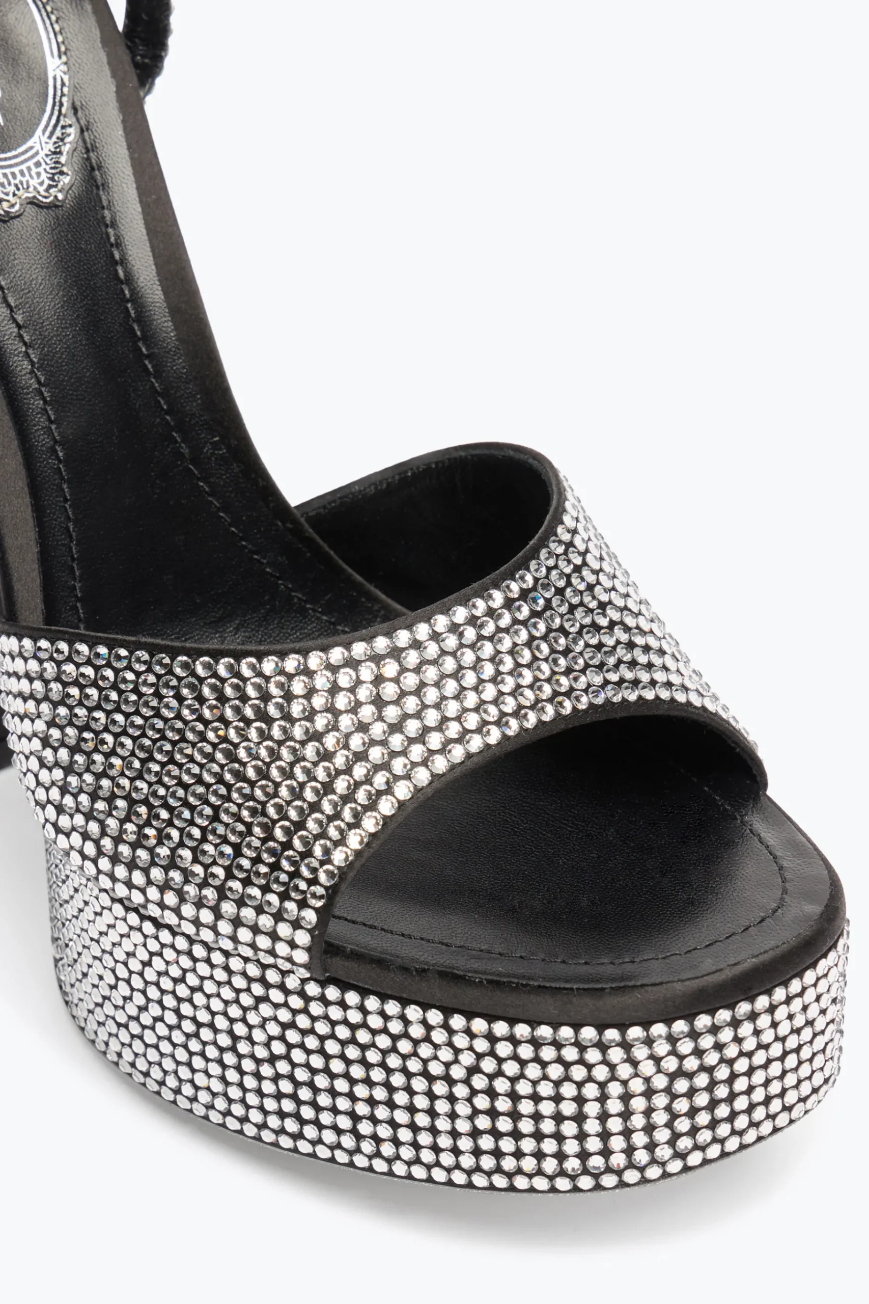 Platform|Sandali^Rene Caovilla SANDALO CON PLATEAU HELSA CON CRISTALLI 140 Nero