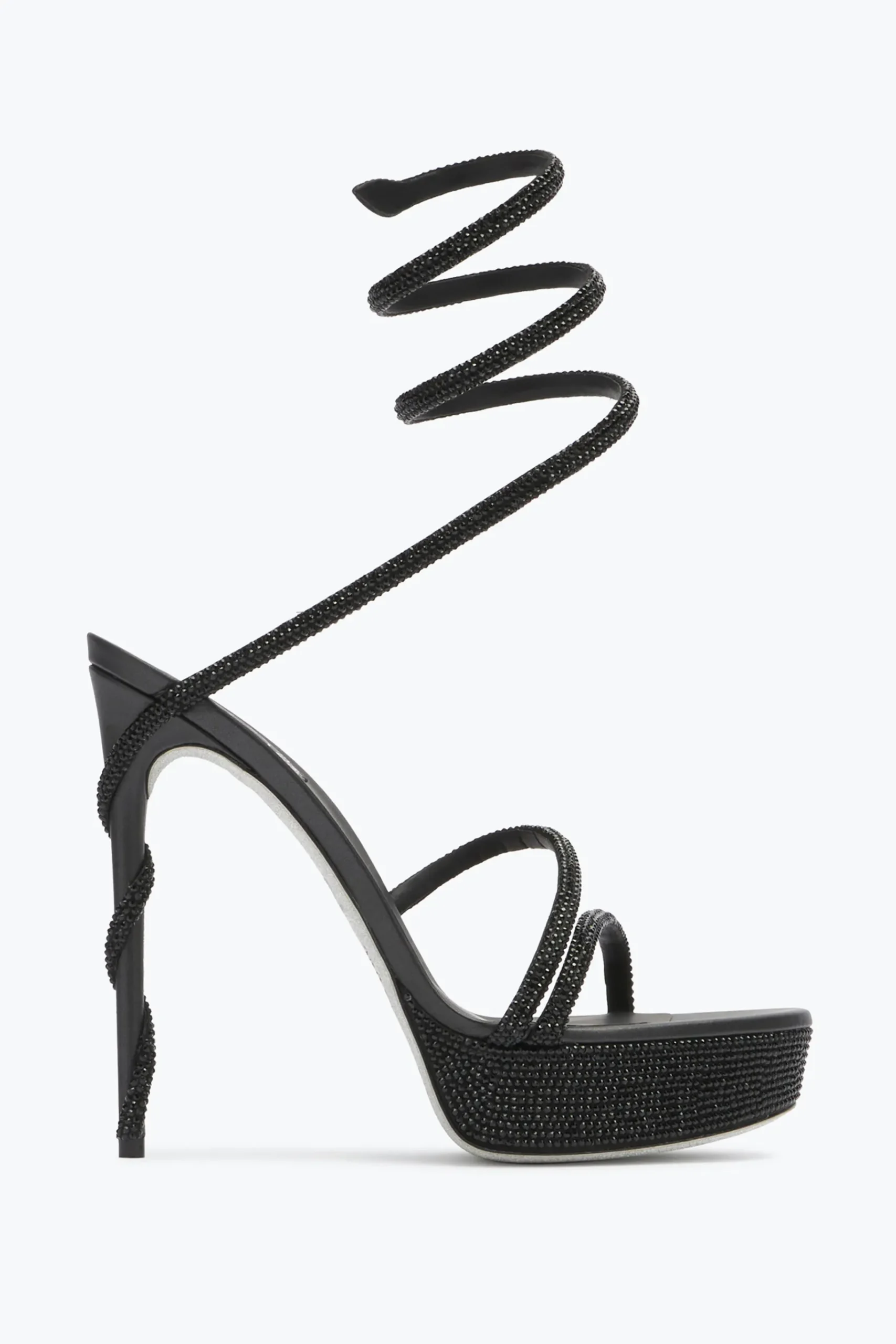 Sandali^Rene Caovilla Sandalo Con Plateau Margot Con Cristalli 130 Nero