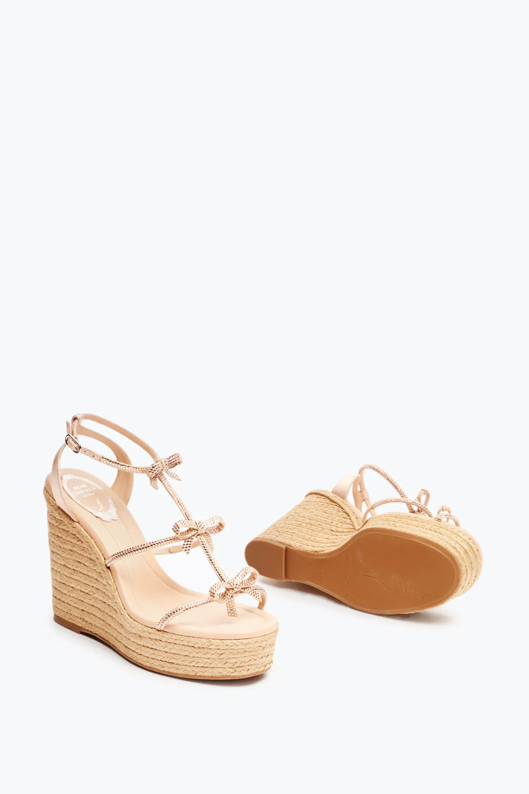 Platform|Sandali^Rene Caovilla SANDALO CON ZEPPA CATERINA ROSA CIPRIA 120 Nude