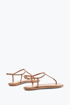 Flat|Sandali^Rene Caovilla Sandalo Diana Con Cristalli 10 Cognac