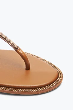 Flat|Sandali^Rene Caovilla Sandalo Diana Con Cristalli 10 Cognac