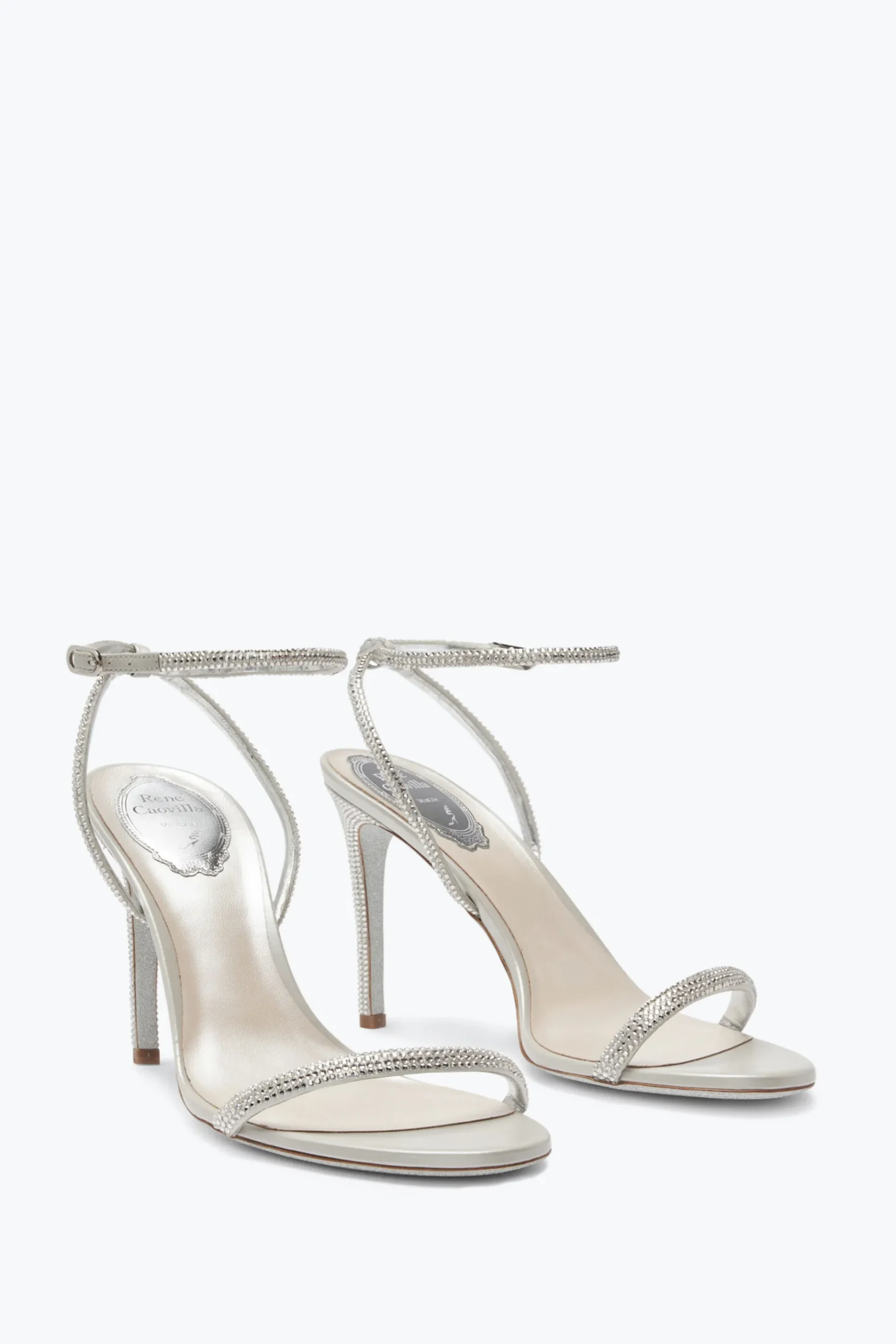 Per Le Damigelle|Icone^Rene Caovilla Sandalo Ellabrita Argento Con Cristalli 80 Grigio