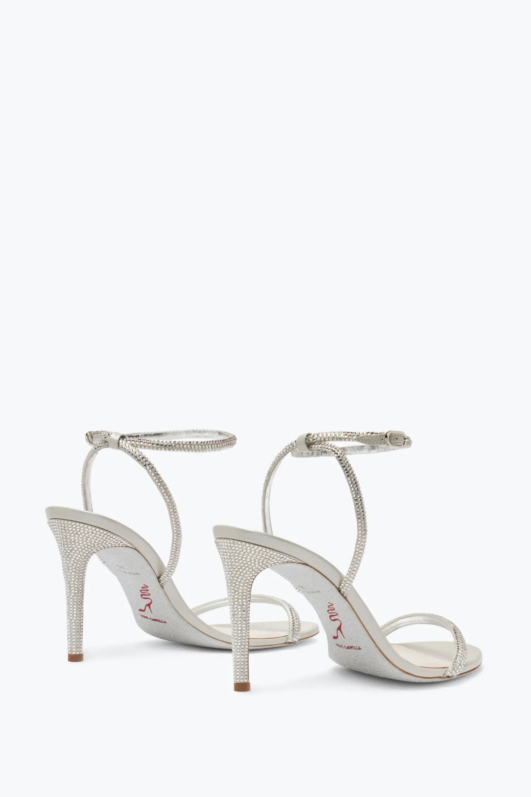 Per Le Damigelle|Icone^Rene Caovilla Sandalo Ellabrita Argento Con Cristalli 80 Grigio