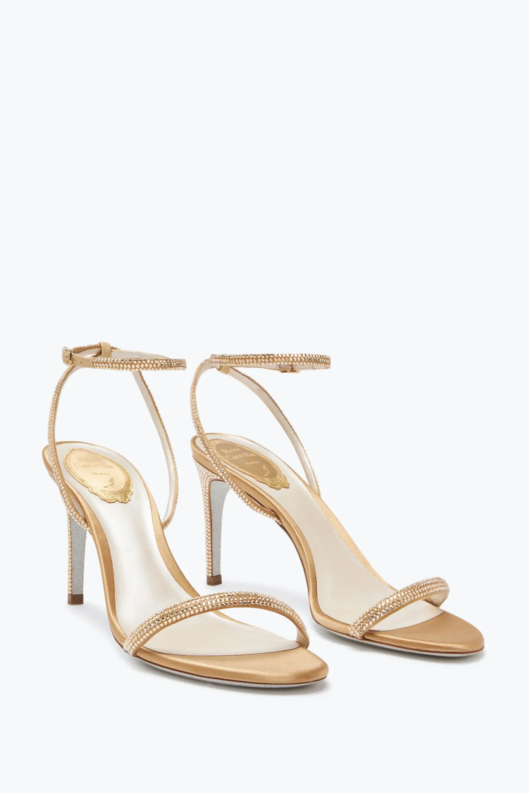 Per Le Damigelle|Icone^Rene Caovilla Sandalo Ellabrita Con Cristalli 80 Beige