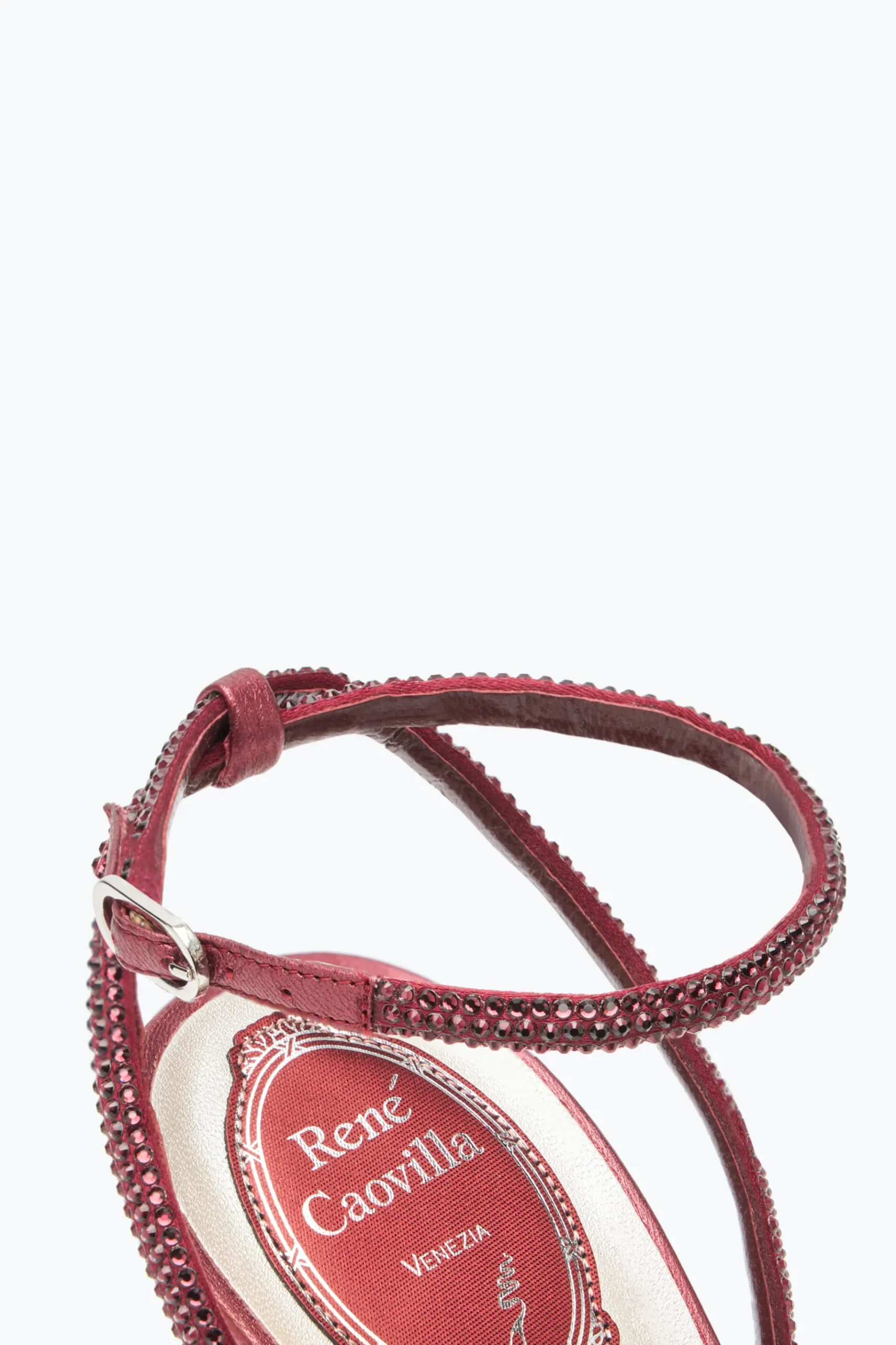 Icone|Sandali^Rene Caovilla Sandalo Ellabrita Vinaccia Con Cristalli 105 Rosso