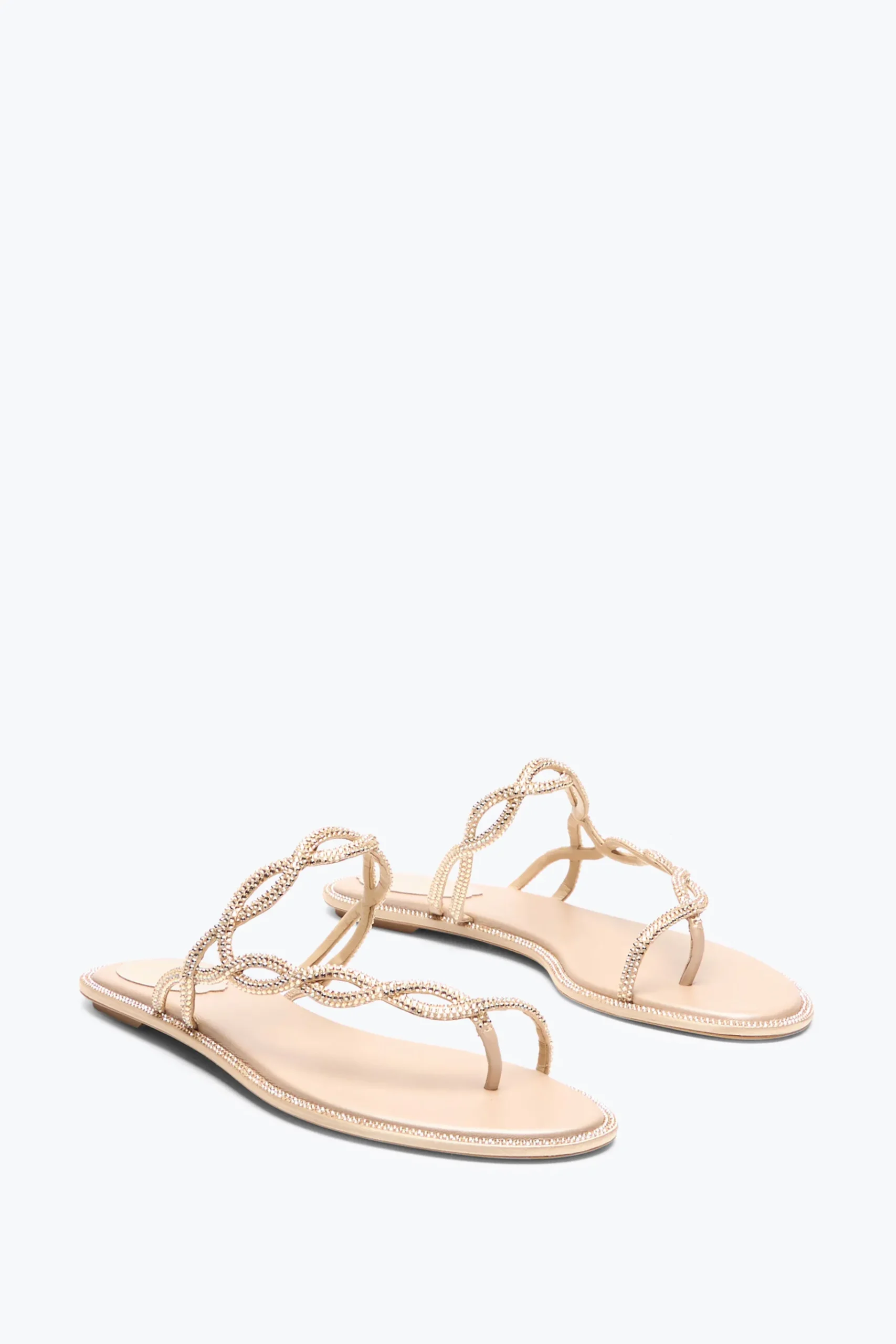 Per Le Invitate|Collezione Sposa^Rene Caovilla SANDALO FLAT BRAID 10 Nude