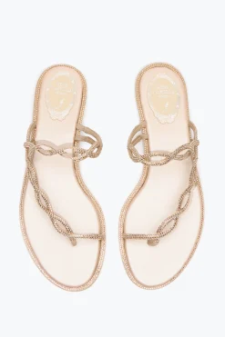 Per Le Invitate|Collezione Sposa^Rene Caovilla SANDALO FLAT BRAID 10 Nude