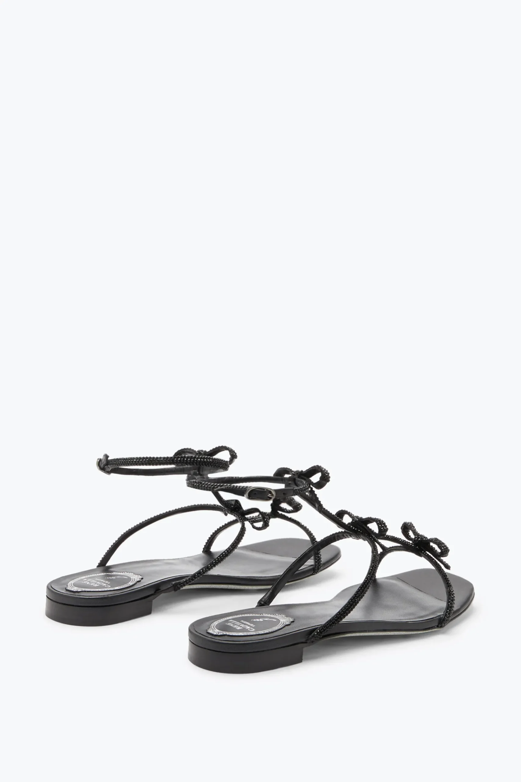 Flat^Rene Caovilla Sandalo Flat Caterina 10 Nero