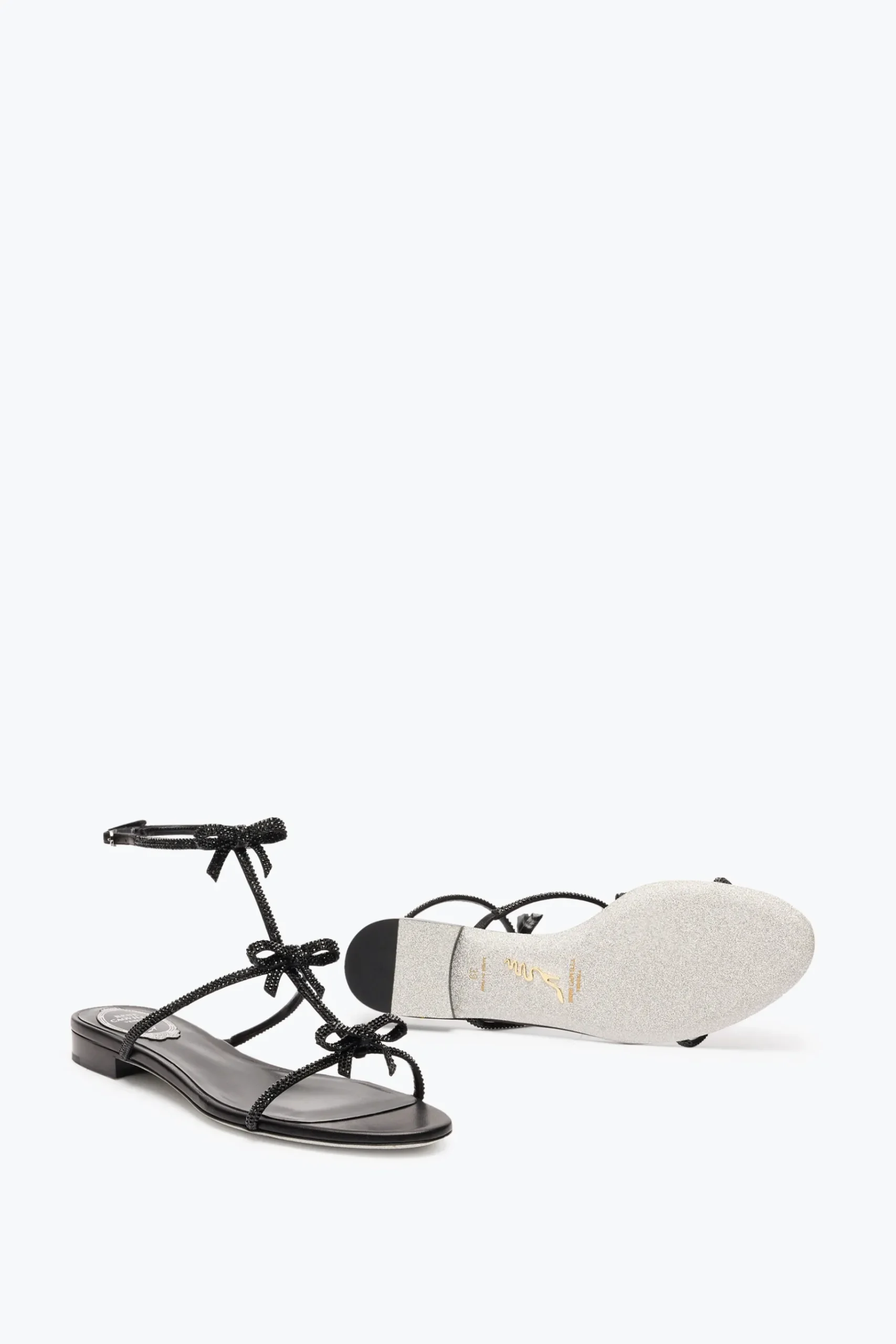 Flat^Rene Caovilla SANDALO FLAT CATERINA 10 Nero