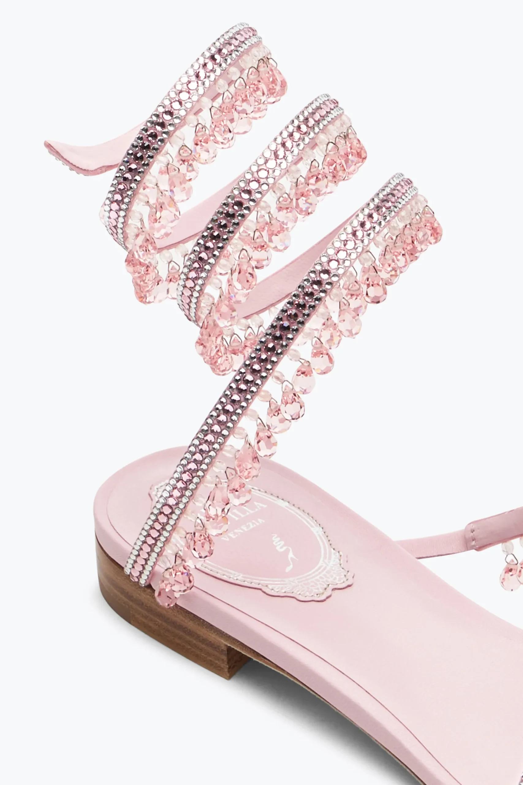 Flat^Rene Caovilla Sandalo Flat Chandelier Barbie 10 Rosa