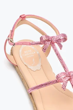 Flat^Rene Caovilla SANDALO FLATFORM CATERINA CONFETTO 10 Rosa